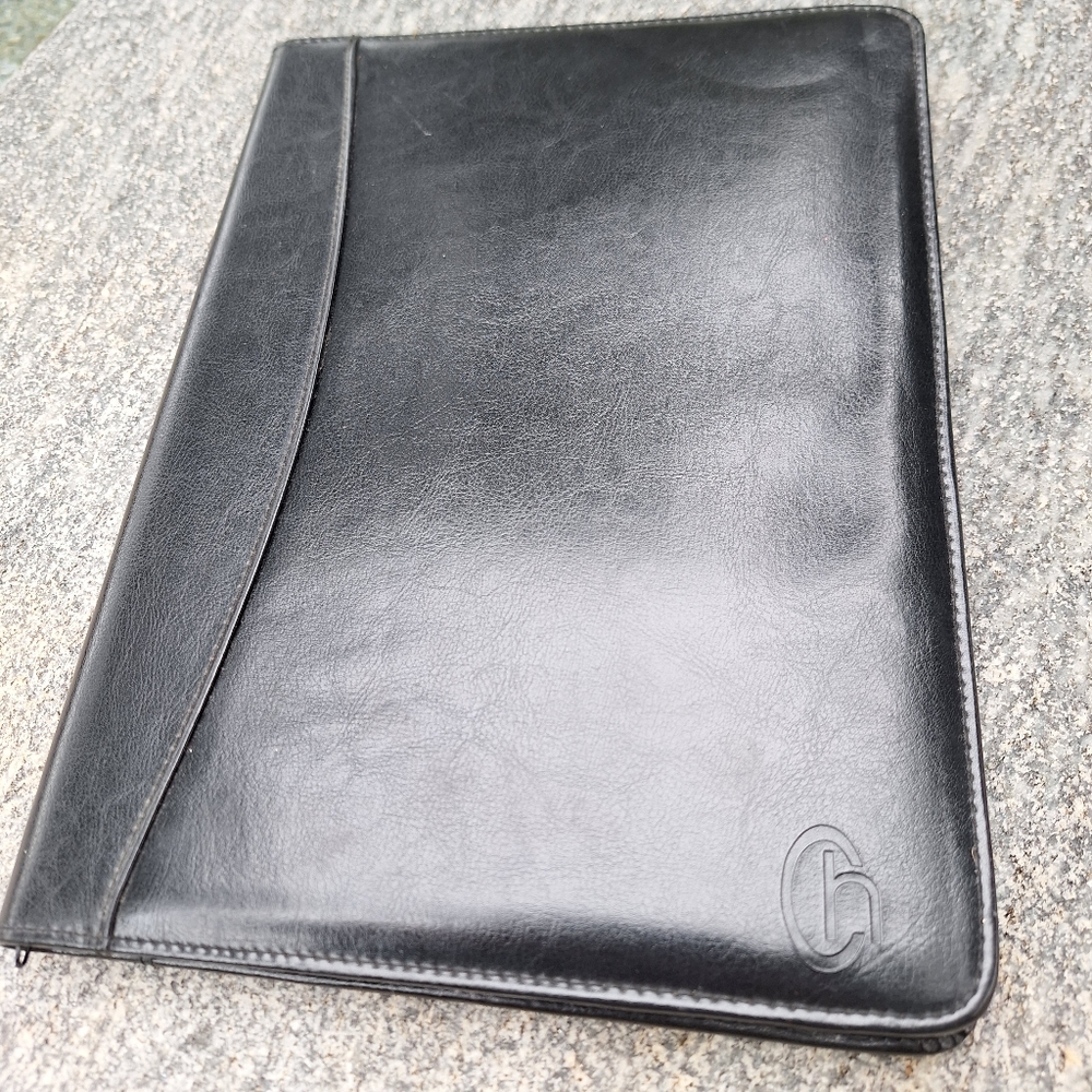 Daytimer Leather Planner Journal Notebook Holder Portfolio Folder Calculator bag